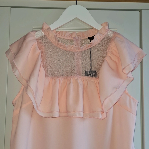 Frill Blouse with Lace Insert - Picture 3 of 4